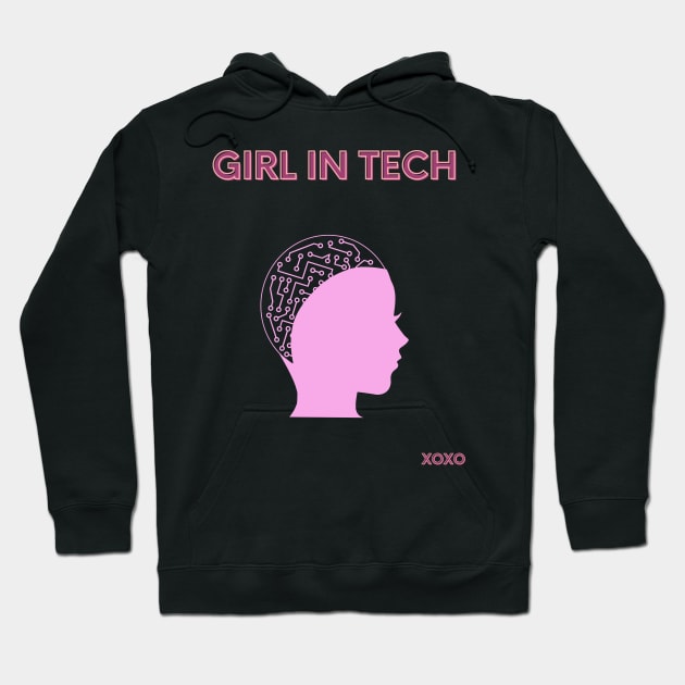 Girl in tech Hoodie by moood